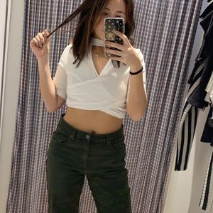 White crop top